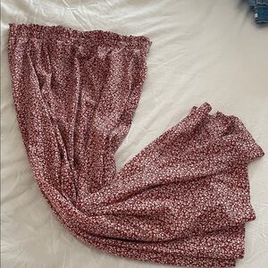 SHEIN Red Floral Patterned Skirt